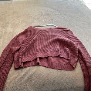 Crop fall sweater